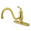 Kingston Brass KS1572BLLS Heritage Single-Handle 8" Centerset Kitchen Faucet, Polished Brass
