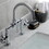 Kingston Brass KS2171RX Belknap Industrial Style Wheel Handle Bridge Bathroom Faucet with Pop-Up Drain, Polished Chrome
