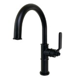 Kingston Brass Whitaker Single-Handle Bathroom Faucet with Push Pop-Up, Matte Black KS2230KL