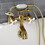 Kingston Brass KS227PXSB Kingston Deck Mount Clawfoot Tub Faucet with Hand Shower, Brushed Brass