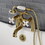 Kingston Brass KS228PXSB Kingston Deck Mount Clawfoot Tub Faucet with Hand Shower, Brushed Brass
