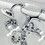 Kingston Brass KS265PXC Kingston Tub Wall Mount Clawfoot Tub Faucet with Hand Shower, Polished Chrome