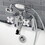 Kingston Brass KS268PXC Kingston Deck Mount Clawfoot Tub Faucet with Hand Shower, Polished Chrome
