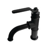 Kingston Brass Whitaker Single-Handle Bathroom Faucet with Push Pop-Up, Matte Black KS2820KL