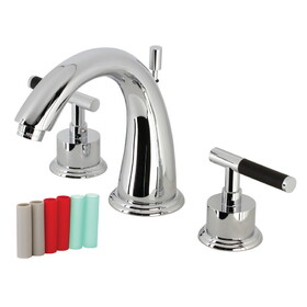 Kingston Brass Kaiser Widespread Bathroom Faucet with Brass Pop-Up, Polished Chrome KS2961CKL