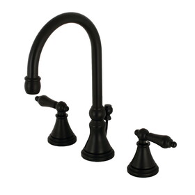 Kingston Brass Governor Widespread Bathroom Faucet, Matte Black KS2980AL