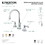 Kingston Brass KS2982TL Templeton Widespread Bathroom Faucet with Brass Pop-Up, Polished Brass