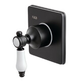 Kingston Brass Bel-Air 3-Way Diverter Valve with Trim Kit, Matte Black KS3040BPL