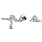 Kingston Brass Wall Mount Bathroom Faucet, Polished Chrome KS3121GL