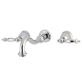 Kingston Brass Templeton Wall Mount Bathroom Faucet, Polished Chrome