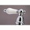 Kingston Brass KS3271PLBS Restoration 8" Bridge Kitchen Faucet with Sprayer, Polished Chrome
