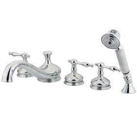 Kingston Brass Roman Tub Faucet with Hand Shower, Polished Chrome KS33315NL