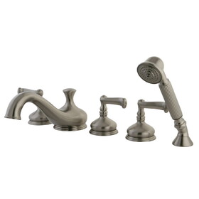 Kingston Brass Roman Tub Faucet with Hand Shower, Brushed Nickel KS33385FL