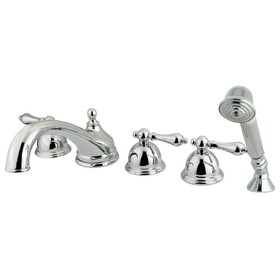Kingston Brass Roman Tub Faucet with Hand Shower, Polished Chrome KS33515AL