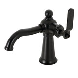 Kingston Brass Knight Single-Handle Bathroom Faucet with Push Pop-Up, Matte Black KS3540KL