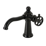 Kingston Brass Webb Single-Handle Bathroom Faucet with Push Pop-Up, Matte Black KS3540RKX