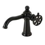 Kingston Brass Belknap Single-Handle Bathroom Faucet with Push Pop-Up, Matte Black KS3540RX