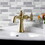 Kingston Brass KS3547CG Fuller Single-Handle Bathroom Faucet with Push Pop-Up, Brushed Brass