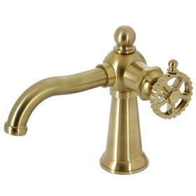 Kingston Brass KS3547CG Fuller Single-Handle Bathroom Faucet with Push Pop-Up, Brushed Brass