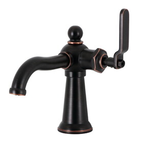 Kingston Brass KS354KLNB Knight Single-Handle Bathroom Faucet with Push Pop-Up, Naples Bronze