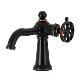 Kingston Brass KS354RXNB Belknap Single-Handle Bathroom Faucet with Push Pop-Up, Naples Bronze