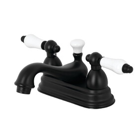 Kingston Brass 4 in. Centerset Bathroom Faucet, Matte Black KS3600PL