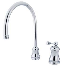Kingston Brass Single-Handle Kitchen Faucet, Polished Chrome KS3811BLLS