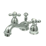 Kingston Brass Restoration Mini-Widespread Bathroom Faucet, Polished Chrome KS3951AX
