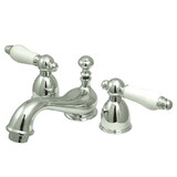 Kingston Brass Restoration Mini-Widespread Bathroom Faucet, Polished Chrome KS3951PL