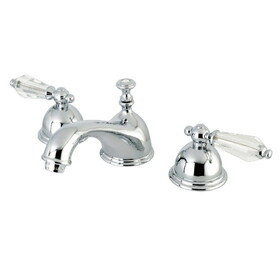 Kingston Brass Wilshire Widespread Bathroom Faucet with Brass Pop-Up, Polished Chrome