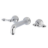 Kingston Brass Metropolitan 2-Handle Wall Mount Bathroom Faucet, Polished Chrome KS4121AL