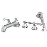 Kingston Brass Roman Tub Faucet with Hand Shower, Polished Chrome KS43015AL