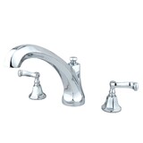 Kingston Brass Tulare KS4321FLTwo-Handle 3-Hole Deck Mount Roman Tub Faucet, Polished Chrome