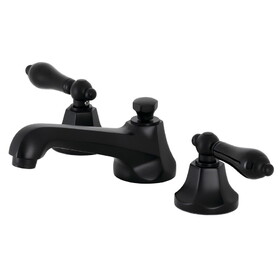 Kingston Brass Duchess Widespread Bathroom Faucet with Brass Pop-Up, Matte Black KS4460PKL