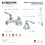 Kingston Brass KS4461KL Whitaker Widespread Bathroom Faucet with Brass Pop-Up, Polished Chrome