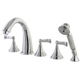 Kingston Brass Royale Roman Tub Faucet with Hand Shower, Polished Chrome