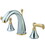 Kingston Brass KS5974FL 8 in. Widespread Bathroom Faucet, Polished Chrome/Polished Brass