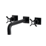 Kingston Brass Essex Wall Mount Tub Faucet, Matte Black KS6020BEX