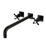 Kingston Brass Metropolitan Wall Mount Tub Faucet, Matte Black KS6040BX