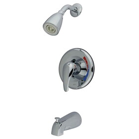 Kingston Brass KS651 Single-Handle 3-Hole Wall Mount Tub and Shower Faucet, Polished Chrome