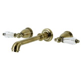 Kingston Brass KS7023WLL Wilshire Wall Mount Tub Faucet, Antique Brass