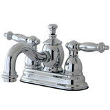 Kingston Brass Templeton 4 in. Centerset Bathroom Faucet, Polished Chrome KS7101TL