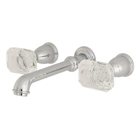 Kingston Brass Wall Mount Bathroom Faucet, Polished Chrome KS7121WQL