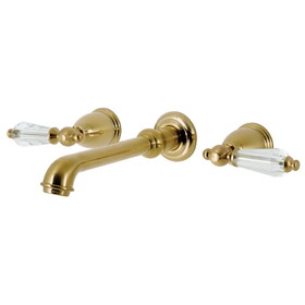 Kingston Brass KS7128WLL Wilshire Two-Handle Wall Mount Bathroom Faucet, Brushed Nickel, KS7127WLL