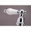 Kingston Brass KS7271PLBS English Country 8" Bridge Kitchen Faucet with Sprayer, Polished Chrome