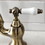 Kingston Brass KS7753PLBS English Country Bridge Kitchen Faucet with Brass Sprayer, Antique Brass