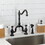 Kingston Brass KS7755PLBS English Country Bridge Kitchen Faucet with Brass Sprayer, Oil Rubbed Bronze