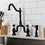 Kingston Brass KS7755PLBS English Country Bridge Kitchen Faucet with Brass Sprayer, Oil Rubbed Bronze