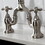 Kingston Brass KS7758AXBS English Country Bridge Kitchen Faucet with Brass Sprayer, Brushed Nickel
