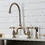 Kingston Brass KS7793BALBS Heirloom Bridge Kitchen Faucet with Brass Sprayer, Antique Brass